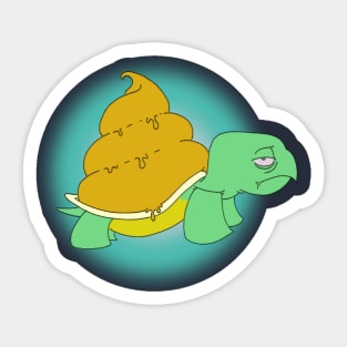 Turdle turtle pun poop joke Sticker